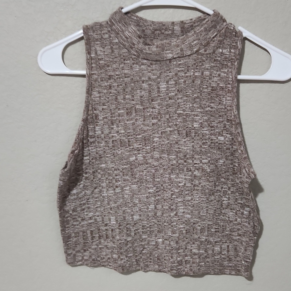 Poetry Blouse Womens Size L Ribbed Cropped G